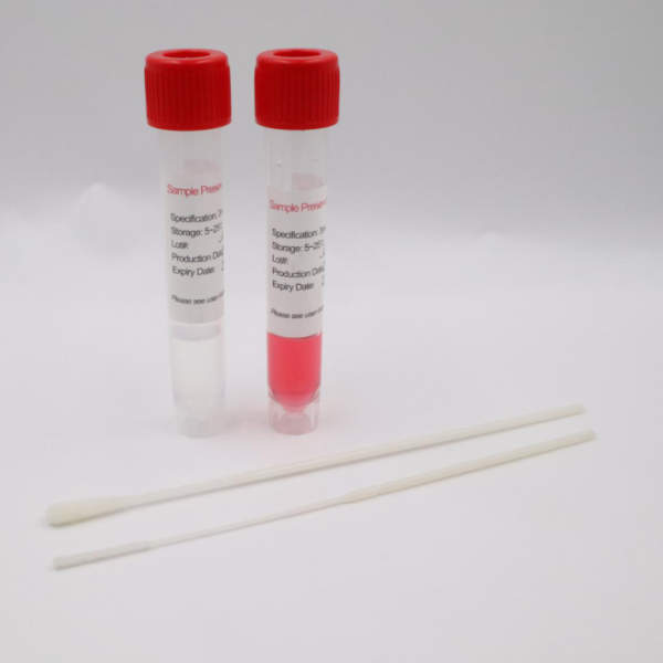 Oral com zaragatoa nasal para armazenamento de amostras Kit de amostragem