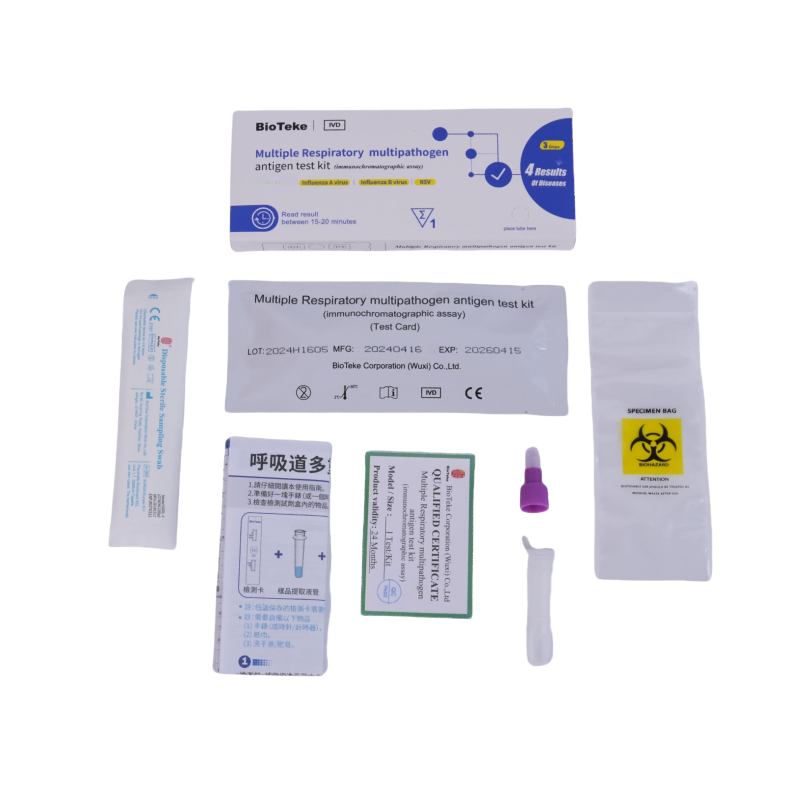 Bioteke 4 em 1 covid-19, gripe A+B, RSV Antígeno Rapid Test Kit