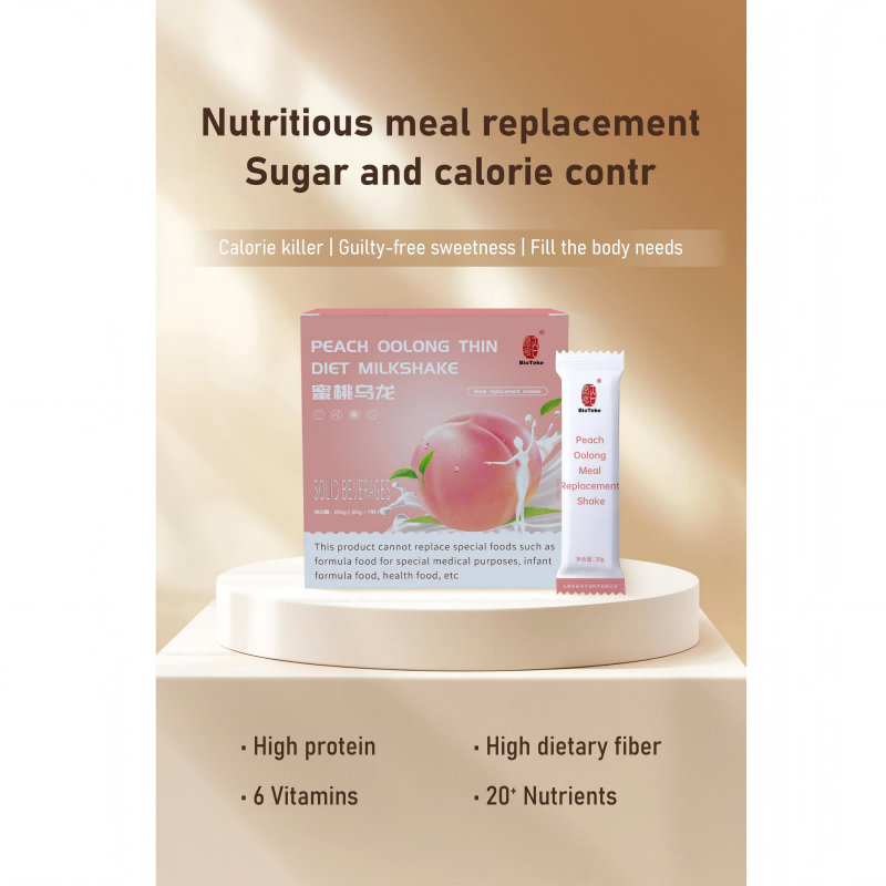 Shakes substitutos de refeição dietéticos finos com sabor de pêssego OoLong