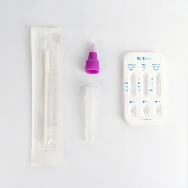 Respiratório 10 em 1 SARS-Cov-2/Flue A+B/HPIV2/HPIV1+3/RSV/Adv/MP/SP/HMPV Antígeno Rapid Test Kit