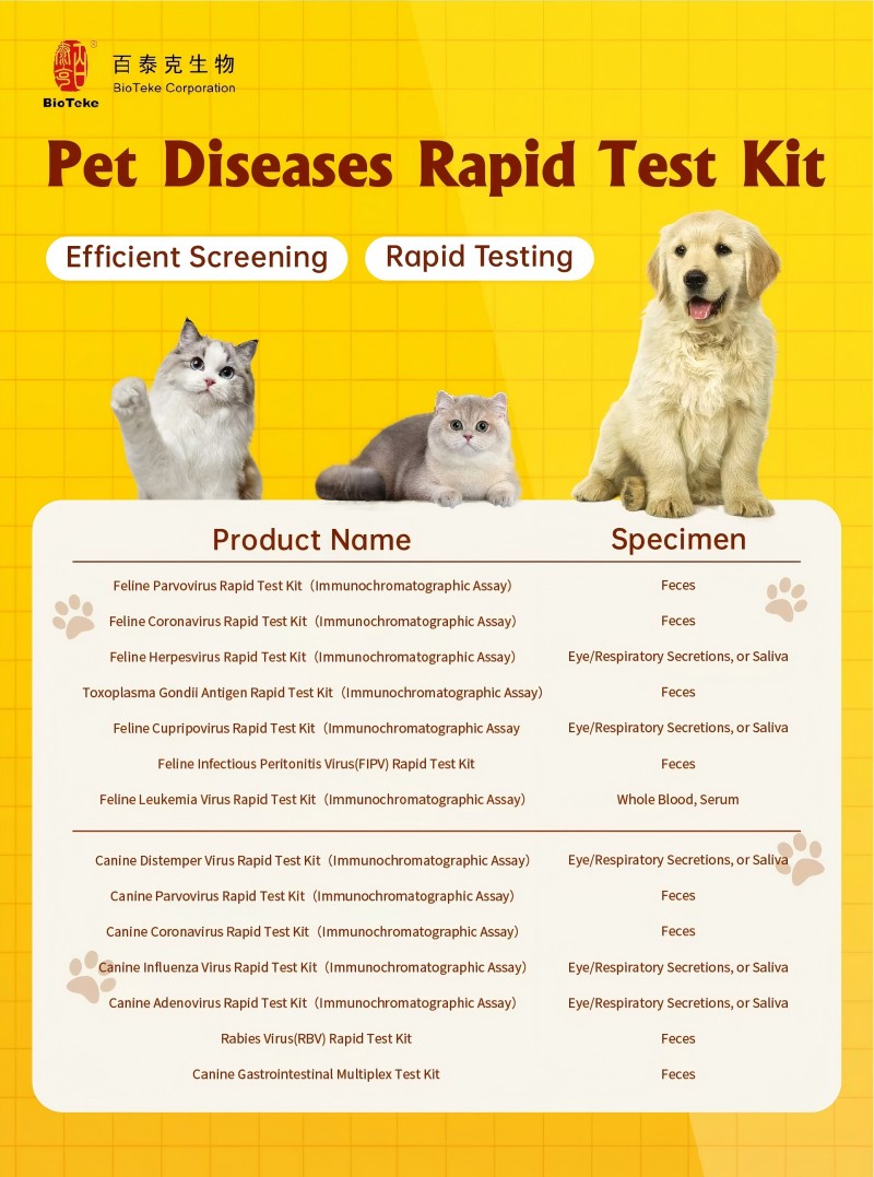 kit de teste de doen&ccedil;as de animais de estima&ccedil;&atilde;o bioteke